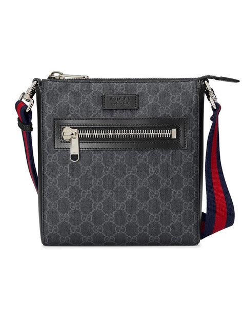 gucci schoudertas men|Gucci mini shoulder bag in grey and black GG .